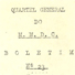 QUARTEL GENERAL DO M.M.D.C. Boletim.
