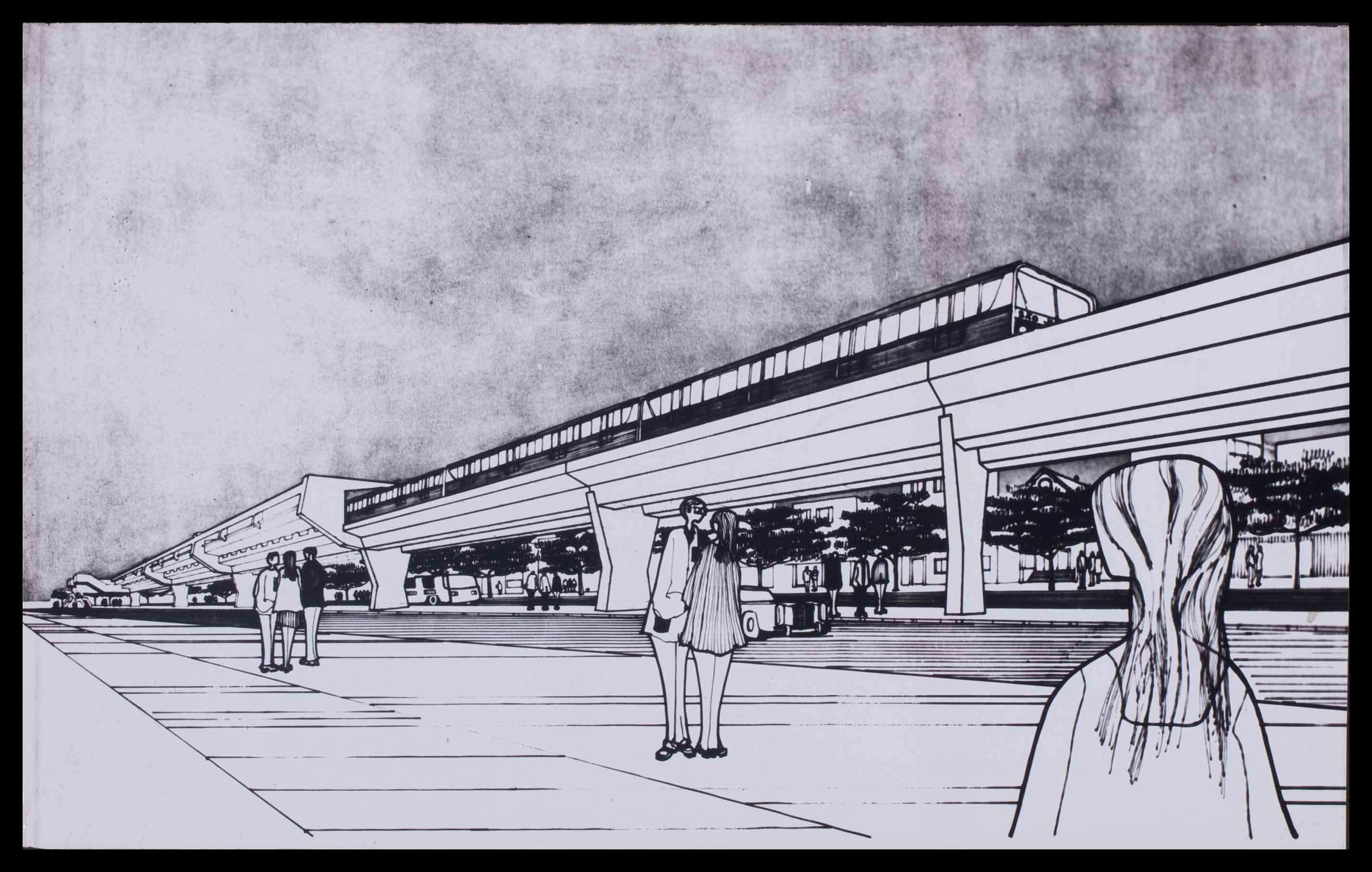 O trecho 1 do metr&ocirc; ser&aacute; elevado &ndash; ou a&eacute;reo &ndash; utilizando os canteiros da avenida Cruzeiro do Sul.<br />DN, 1/7/1969.
