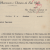 Carta da Sociedade de Farm&aacute;cia e Qu&iacute;mica de S&atilde;o Paulo ao Deputado Federal J&uacute;lio Prestes. S&atilde;o Paulo, 1926. APESP. 101.SG10.1.4.7.