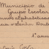 Dossi&ecirc; do 63&ordm; Distrito Escolar, contendo as primeiras assinaturas &agrave; tinta dos alfabetizados das escolas mistas. Bauru, 1928. APESP