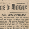 Artigo de Assis Chateaubriand para o Di&aacute;rio de S&atilde;o Paulo. S&atilde;o Paulo, 1946. APESP. 101.SG6.1.5.27.