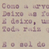 Poema Como a &aacute;rvore velha, de J&uacute;lio Prestes, 1943. APESP. 101.SG2.1.2.1