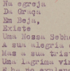 Poema Na egreja, de J&uacute;lio Prestes. Portugal, 1932. APESP. 101.SG2.1.2.4